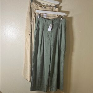 Abercrombie & Fitch 2pc Beige and Green Pants size 27